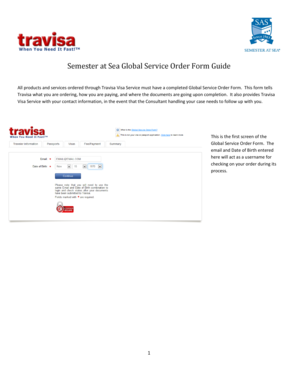 Semester at Sea Global Service Order Form