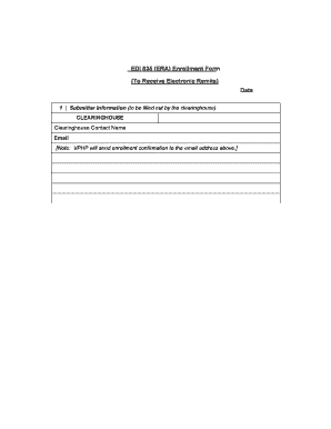 EDI 835 Enrollment Form