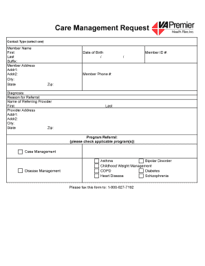 Care Management Request Form