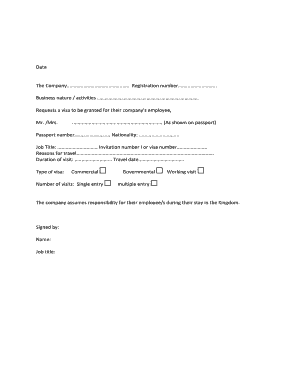 Visa Application Form