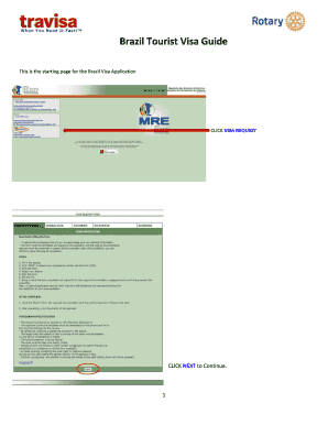 Brazil Tourist Visa Application Form