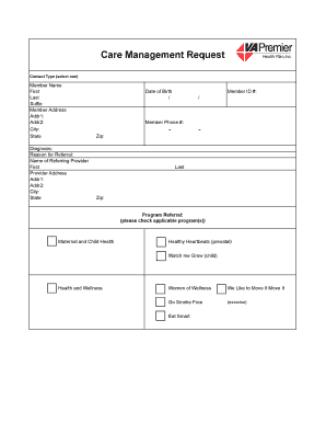 Care Management Request Form