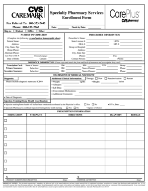 Specialty Pharmacy Services Enrollment Form