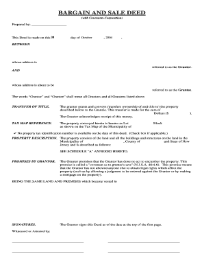 Bargain and Sale Deed with Covenants
