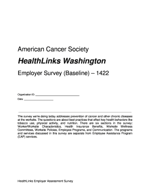 HealthLinks Employer Assessment Survey