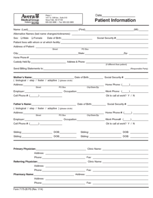 Patient Information Form