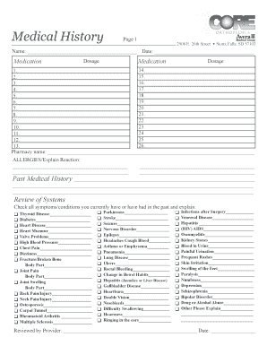 Medical History Form