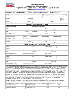 Credit Application Form