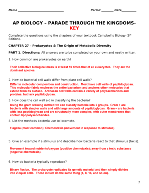 AP Biology Worksheet