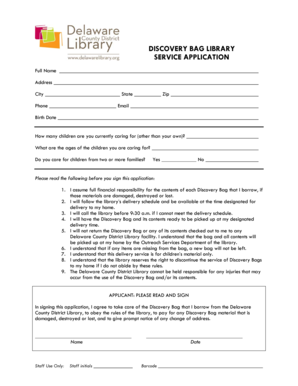 Discovery Bag Library Service Application
