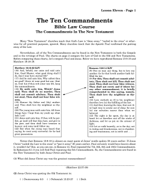 Bible Law Course - The Ten Commandments