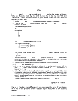 Last Will and Testament