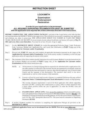 Illinois Locksmith License Application