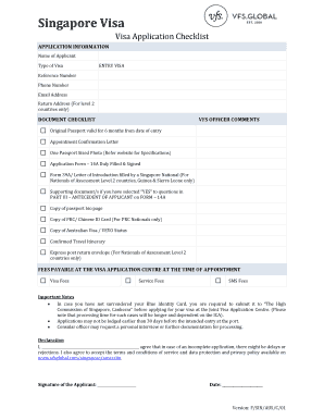 Singapore Visa Form Pdf