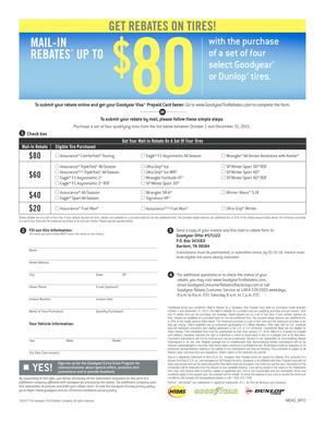 Goodyear Tire Rebate Form