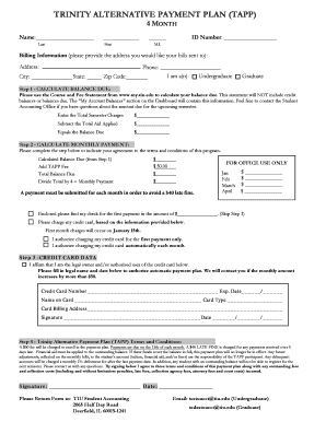 TRINITY ALTERNATIVE PAYMENT PLAN TAPP 4 ONTH City State