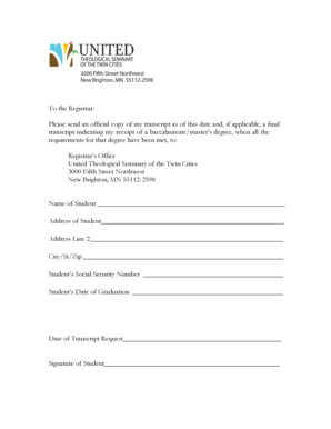 Transcript Request Form