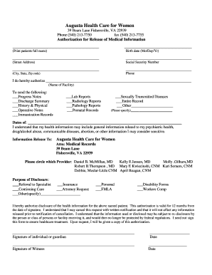 Authorization for Release of Medical Information