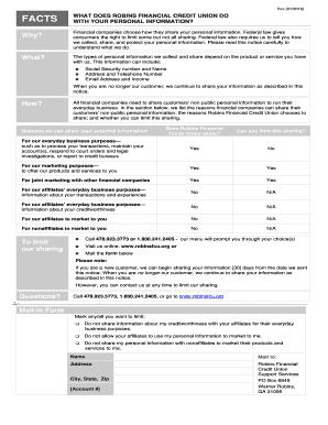 Robins Financial Credit Union Privacy Notice