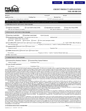 Credit Product Application Form