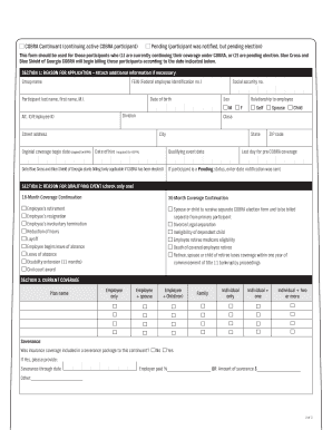 COBRA Takeover Continuant Notification Form