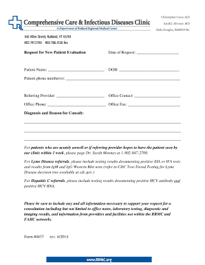 New Patient Evaluation Request Form