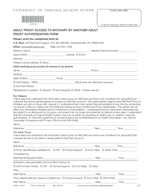 Adult Proxy Access Authorization Form