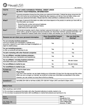 HawaiiUSA Federal Credit Union Privacy Notice