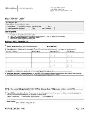 Buy Direction Letter