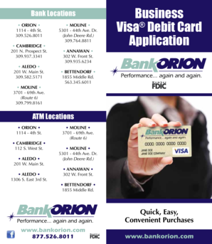 Business Visa Debit Card Application