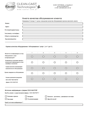 Customer Satisfaction Survey