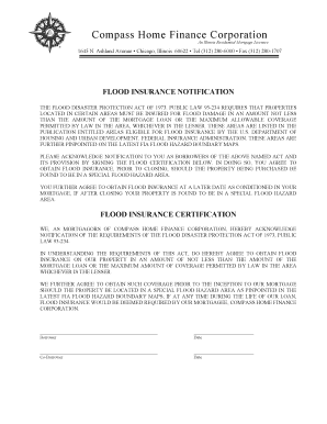 Flood Insurance Notification and Certification