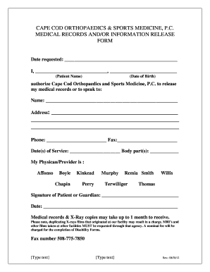 Medical Records Release Form