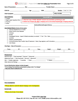 Liver Care Follow-Up Presentation Form