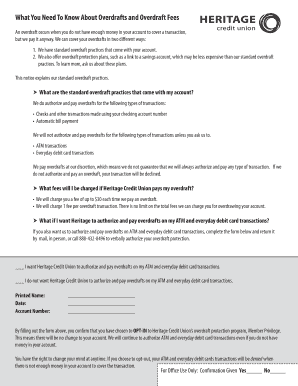 Overdraft Protection Opt-In Form