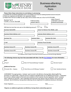 Business eBanking Application Form