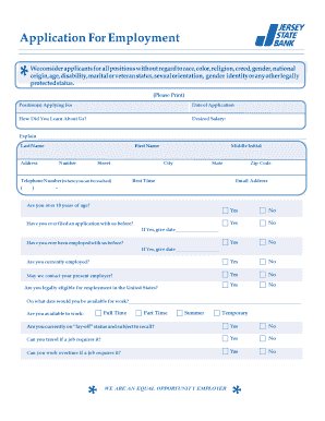 Application For Employment