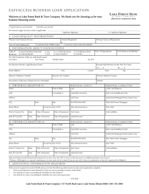 EasyAccess Business Loan Application