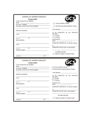 Change of Address Request Form