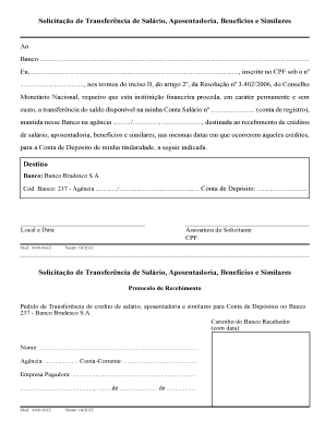 Solicitação de Transferência de Salário