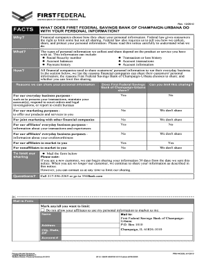 First Federal Savings Bank Privacy Notice