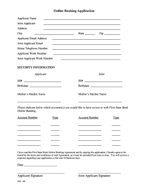 First State Bank Online Banking Application
