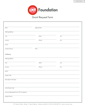 Foundation Grant Request Form