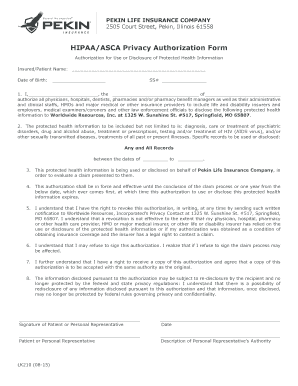 HIPAA Privacy Authorization Form