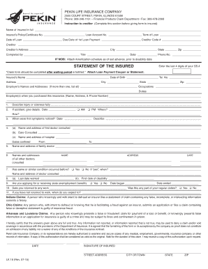 Pekin Life Insurance Disability Claim Form