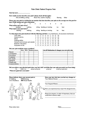 Pain Clinic Patient Progress Note