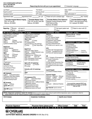 Medical Imaging Appointment Form