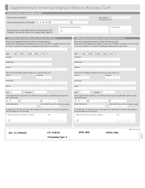 American Express Velocity Business Card Application
