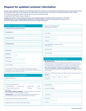 American Express KYC Update Form