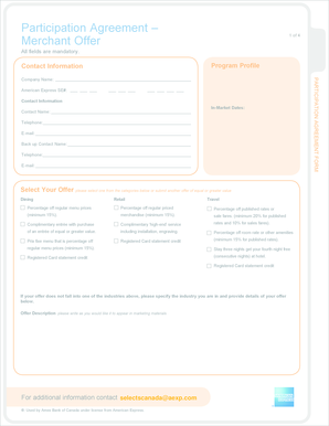 American Express Merchant Participation Agreement
